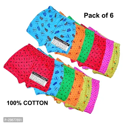 Stylish Multicoloured Cotton Blend Printed Bottomwear For Girls pack Of 6-thumb0