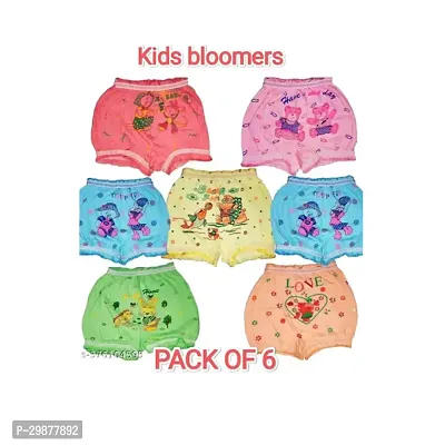 Stylish Multicoloured Cotton Blend Printed Bottomwear For Girls pack Of 6