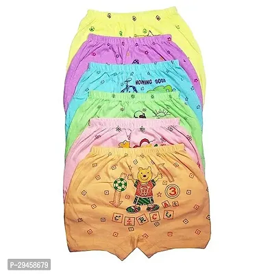 Stylish Multicoloured Cotton Blend Bloomer For Kid Pack Of 6-thumb0