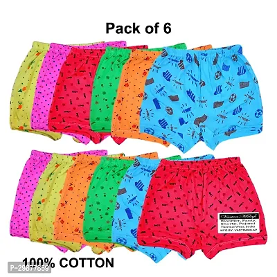 Stylish Multicoloured Cotton Blend Printed Bottomwear For Girls pack Of 6-thumb0