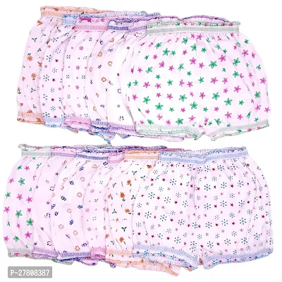 Stylish Multicoloured Cotton Blend Printed Bloomer For Girls Pack Of 6