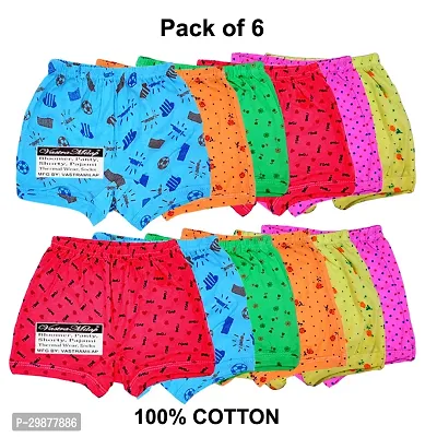 Stylish Multicoloured Cotton Blend Printed Bottomwear For Girls pack Of 6-thumb0