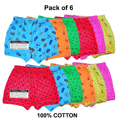 Stylish Multicoloured Cotton Blend Printed Bottomwear For Girls pack Of 6