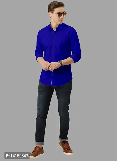 Reliable Multicoloured Cotton  Long Sleeves Casual Shirts For Men-thumb0