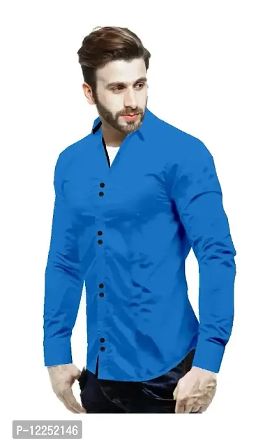 Stylish Cotton Slim Fit Casual Shirt For Mens-thumb0