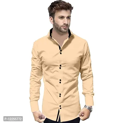 Stylish Cotton Slim Fit Casual Shirt For Mens-thumb0