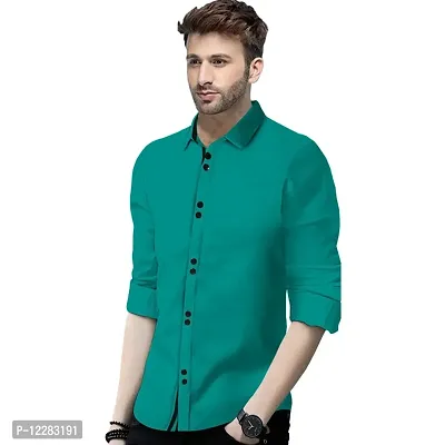 Stylish Cotton Slim Fit Casual Shirt For Mens-thumb0