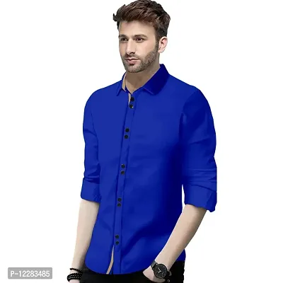 Stylish Cotton Slim Fit Casual Shirt For Mens-thumb0