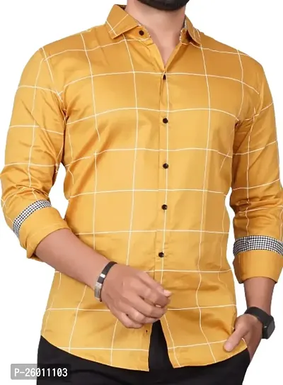 Classic Cotton Blend Casual Shirts For Men-thumb0