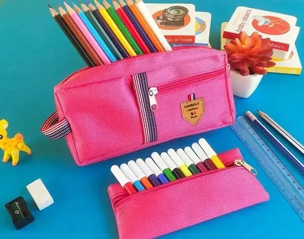 fanDream MultiPocket Pencil Pouch for Girls  Boys. Stylish Pen Case