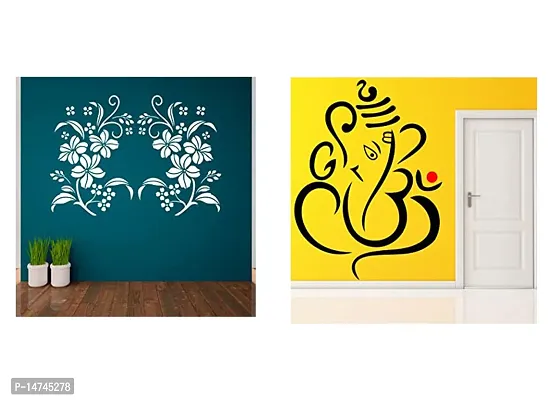 DIY Reusable Design Painting Wall Stencils Pack of 2  Suitable For Home Wall Decor-thumb0