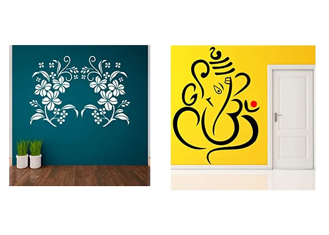 DIY Reusable Design Painting Wall Stencils Pack of 2  Suitable For Home Wall Decor