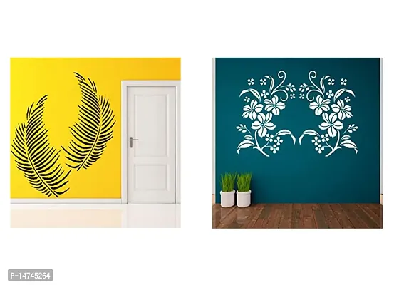 DIY Reusable Design Painting Wall Stencils Pack of 2  Suitable For Home Wall Decor