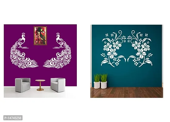 DIY Reusable Design Painting Wall Stencils Pack of 2  Suitable For Home Wall Decor