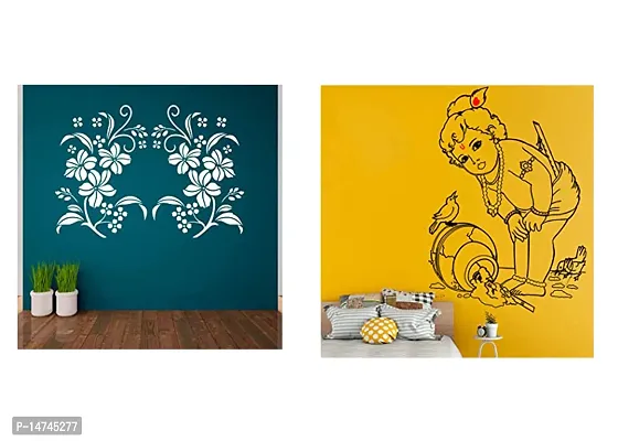 DIY Reusable Design Painting Wall Stencils Pack of 2  Suitable For Home Wall Decor-thumb0