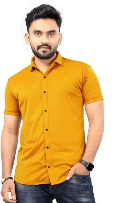 Hot Selling Silk Short Sleeves Casual Shirt 