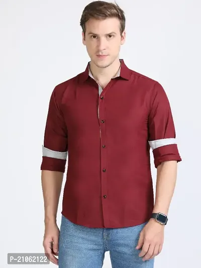 Pure Cotton Premium Quality Maroon Shirt