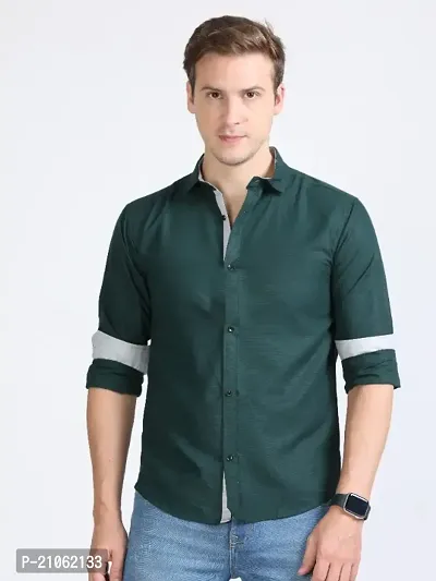 Pure Cotton Premium Quality Green Shirt