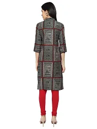 KB CREATION Cotton Regular Straight Kurti for Girls and Women (X-Large, Black)-thumb3