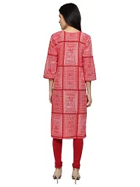 KB CREATION Stylish Straight Cotton Printed Round Kurti Combo for Girls and Women-thumb2