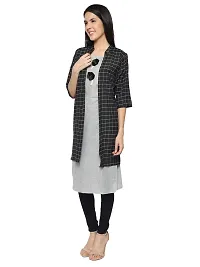 KB CREATION Cotton Regular Straight Kurti with Legging for Girls and Women(Size - L, Black)-thumb3