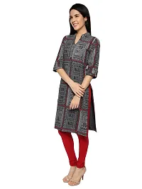 KB CREATION Cotton Regular Straight Kurti for Girls and Women (X-Large, Black)-thumb1