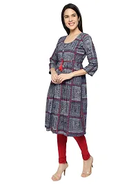 KB CREATION Cotton Regular Anarkali Dress with Legging for Girls and Women(Size-XL, Blue)-thumb3