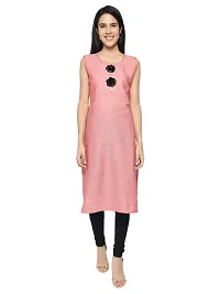 KB CREATION Cotton Straight Kurti with Shrug/Jacket for Girls and Women (L, Pink/Peach)-thumb2