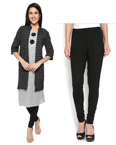 trendy stylish jacket straight kurta with legging for women