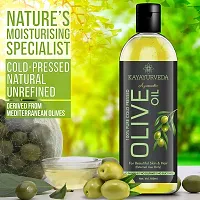 KAYAYURVEDA Cold Pressed Olive Oil for Skin, Hair  Lips | For Strong Healthy Hair and Shiny Skin Hair Oil-thumb2