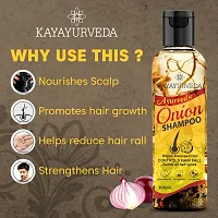 KAYAYURVEDA Onion Hair Fall Shampoo for Hair Growth  Hair Fall Control, with Red Onion  Black Seed for Men, Women-thumb3