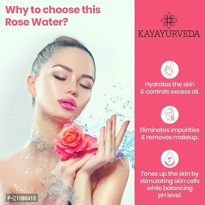 KAYAYURVEDA 100% Pure Rose Water (Gulab Jal) for Face  Skin Care - Men  Women-thumb3