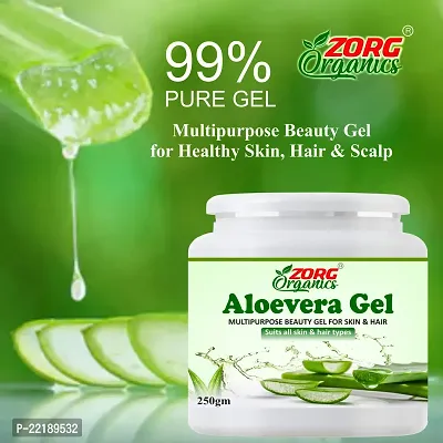 Zorg Organics Pure Natural Aloe Vera Gel (250 Gram ) - Ideal for Skin Treatment, Face, Acne Scars, Hair Treatment-thumb4