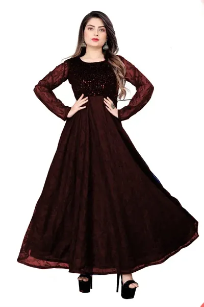 Bollywood Style Polyester Ethnic Gowns 