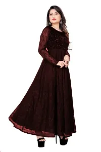 Stylish Fancy Polyester Ethnic Gown For Women-thumb1