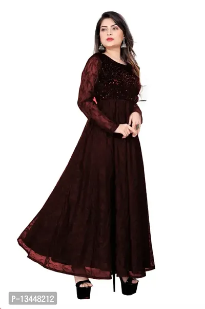 Stylish Fancy Polyester Ethnic Gown For Women-thumb2