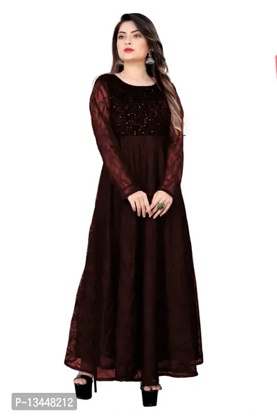 Stylish Fancy Polyester Ethnic Gown For Women-thumb3