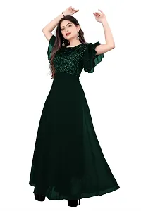 Stylish Fancy Georgette Ethnic Gown For Women-thumb2