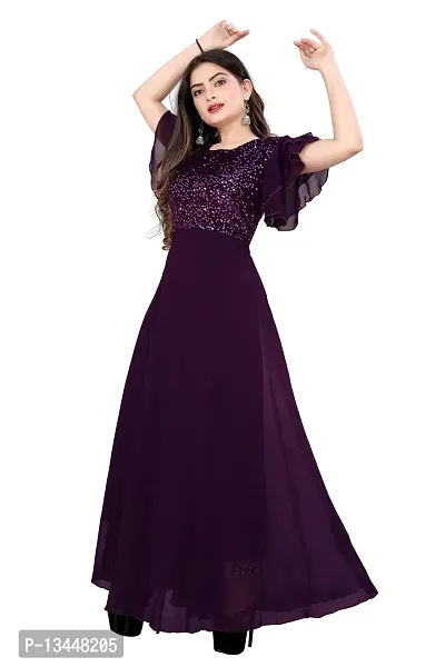 Stylish Fancy Georgette Ethnic Gown For Women-thumb3