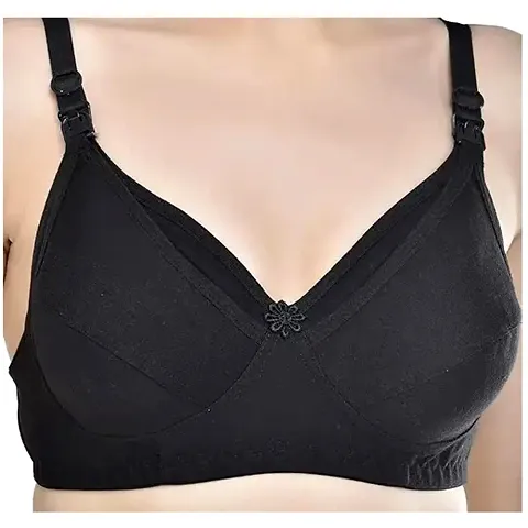 MMV Women's Rich Non-Padded Wirefree T-Shirt Bra - Pack of 2