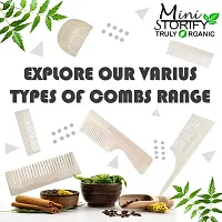 Mini Storify Truly Organic 1 Neem Beard Comb 1 Neem Handle Comb kachchi / Kachi Neem wood Comb Kangi Wooden Comb for women hair growth | Kanghi trated with pure bhringraj oil Pack of 2-thumb4