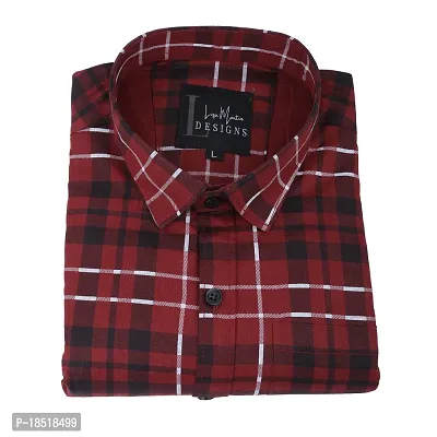 COTTON BLEND-CHECK SHIRT FOR MEN