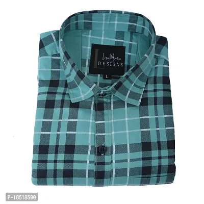 COTTON BLEND-CHECK SHIRT FOR MEN