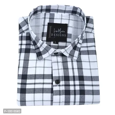 COTTON BLEND-CHECK SHIRT FOR MEN