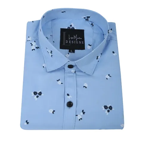 Trendy Cotton Printed Long Sleeves Shirts for Men