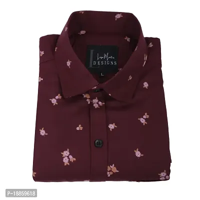 COTTON  BLEND CASUAL-FLORAL PRINTED SHIRT FOR MEN