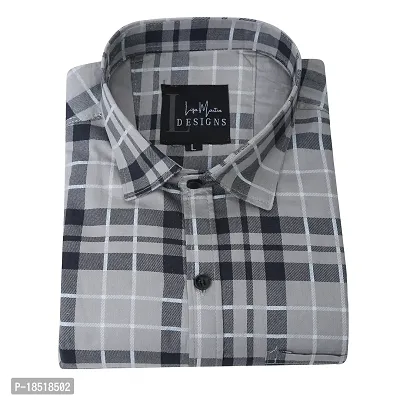 COTTON BLEND-CHECK SHIRT FOR MEN-thumb0