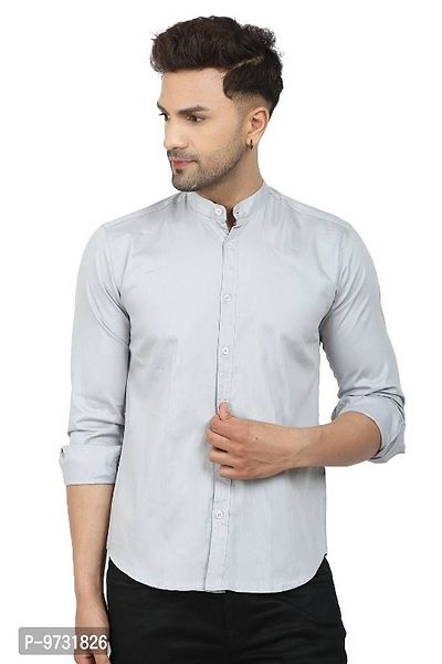 Trendy Cotton Blend Long Sleeves Casual Shirt-thumb0