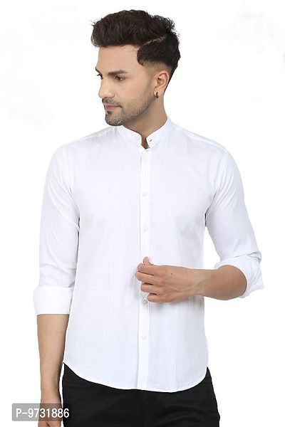 Trendy Cotton Blend Long Sleeves Casual Shirt-thumb0