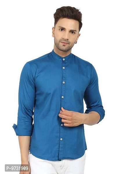 Trendy Cotton Blend Long Sleeves Casual Shirt-thumb0